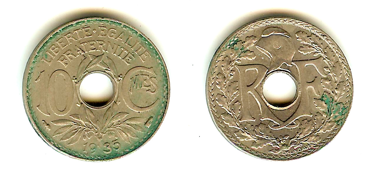 10 Centimes Lindauer 1935 Unc